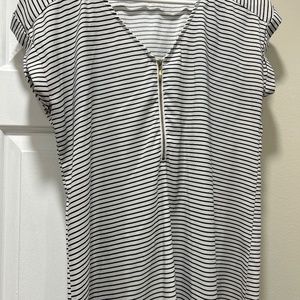 Express zip v neck tee